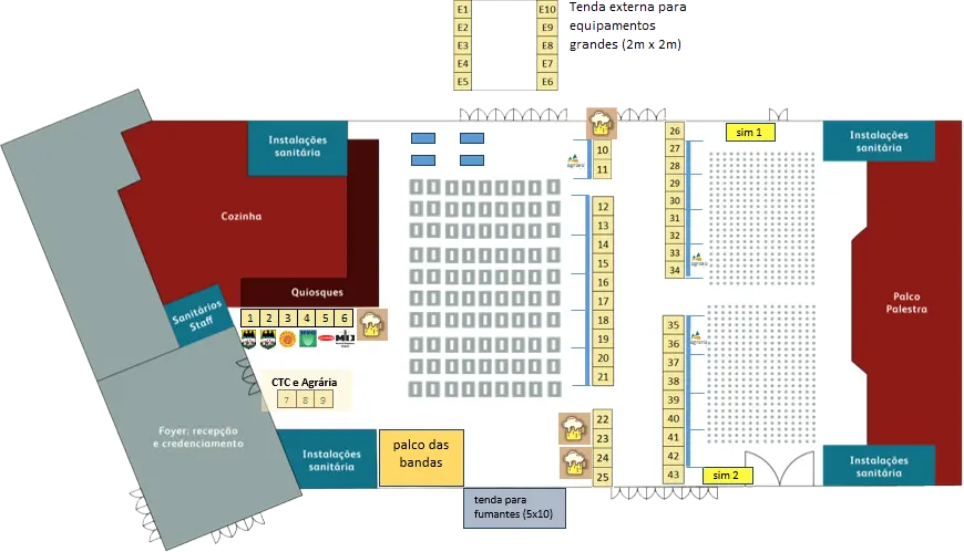 Mapa do evento